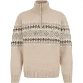 We fashion Pull-over beige / gris clair / noir / blanc