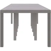 vidaXL Table de jardin gris clair 350 x 100 x 74 cm en polyrotin