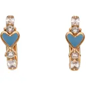 NAEMI Boucles d'oreilles turquoise / or / transparent