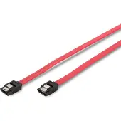 Digitus C?ble de Connexion du Disque Dur 2 connecteurs SATA Femelles 7 Broches - 0,75 m - Rouge - AK-400102-008-R