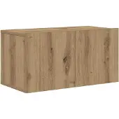 vidaXL Ensemble meuble TV à fixation murale, marron, 60 x 30 x 30 cm, aggloméré