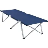 vidaXL Lit pliant pour le camping bleu 194 x 62,5 x 42,5 cm