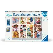 Ravensburger Kinderpuzzle - 12004118 Disney Multicharacter - Puzzle pour enfants à partir de 6 ans, avec 100 pièces en forme XXL 12004118