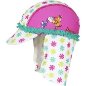 Playshoes Chapeau 'Die Maus' turquoise / vert clair / éosine / blanc