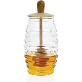 Fijalo Pot à Miel Andrea House Design élégant Verre Et Bois - Andrea House
