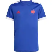 Adidas T-Shirt fonctionnel 'Frankreich Rugby Home' bleu / rouge / blanc