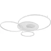 Globo Plafonnier LED, effet 3D, télécommande, blanc, L 126,4 cm