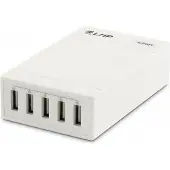 LMP 14282 Smartcharger, Chargeur Usb Pour Iphone, Ipad, Etc. Avec 5 Ports, 5 V 8 A/40 W, Max. 5 V 2,4 A/12 W Pour Port Usb