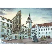 Pappnoptikum Calendrier de l'Avent « La Belle au bois dormant » - Château de Hartenfels - Papier - 38 x 27 cm