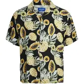 Jack & Jones Junior Chemise 'Luke Tampa' jaune / vert foncé / orange / noir
