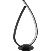 Globo Lampe de table LED, noir mat, interrupteur à cordon, H 37,5 cm
