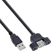 InLine USB 2.0 Adapter Cable Type A male / A female for slot bracket, 0.6m