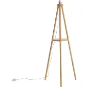 QAZQA Lampadaire trépied scandinave en bois - Lou
