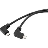 Renkforce 1.20 m Noir coudé à 90° vers la gauche (RF-4633064)