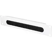 Renkforce RF-4759820 254 mm 25,40cm (10") Panneau brosse pour armoire réseau Montage fixe Convient pour profondeur d'armoire : à partir de 300 mm Gris (RF-4759820)