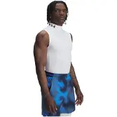 Under Armour Heatgear Armour Comp Mock Sleeveless T-shirt Blanc M Homme