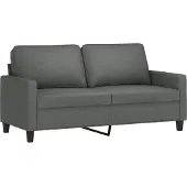 vidaXL Canapé à 2 places Gris foncé 140 cm Tissu