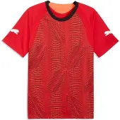 Puma Maillot 'Individual Final' rouge néon / noir / blanc cassé