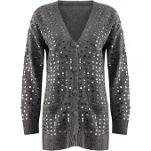Trendyol Cardigan anthracite / argent