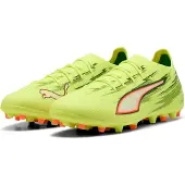 Puma Chaussure de foot 'Ultra 6 Pro' citron / pétrole / rouge clair / blanc cassé