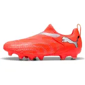 Puma Chaussure de sport 'Future 9 Match' rouge néon / noir / argent