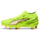 Puma Chaussure de foot 'Ultra 6' citron vert / corail / noir