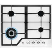 Electrolux Cuisinière EGS6436WW blanche encastrable à gaz 4 zones