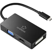 Renkforce RF-4633066 Adaptateur USB-C / HDMI / DVI / VGA [1x USB-C mâle - 1x VGA femelle, HDMI femelle, DVI femelle 24+5
