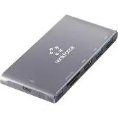 Renkforce RF-PCR-550 Externer Speicherkartenleser / Hub USB 3.2 Gen 1 (USB 3.0), HDMI, USB-C Grau-Aluminium (RF-4599772)