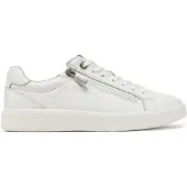 Tamaris Chaussure de sport à lacets 'Leder-Sneaker' blanc