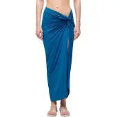 Sundek Pareo Skirt In Lycra Sarong Bleu S Femme