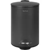 Blomus poubelle à pédale TUBO 17x24,5 cm (ØxH) 3l acier époxy/plastique anthracite