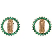 Gaya Boucles d'oreilles or rose / vert