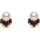 Gaya Boucles d'oreilles or / noir / blanc perle