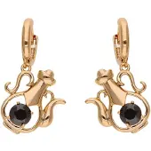 NAEMI Boucles d'oreilles or / noir