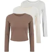 STUDIO SELECT T-shirt 'Blanca' écru / marron / blanc naturel