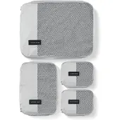 Kapten & Son Trousses de toilette 'Packing Cubes Set Small' gris clair / noir