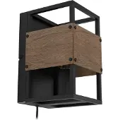 Eglo 43806 EVESHAM E27 Applique murale Noir Marron (E27, IP20)