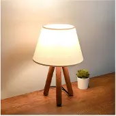 Opviq , AYD- AYDAXL, crème, lampes de bureau, 22 x 14 cm, 100 % bois