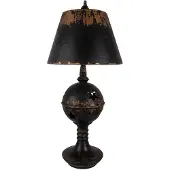 Clayre & Eef Lampe de table Ø 35x78 cm Noir Métal