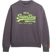 Superdry Vl Neon Loose Sweatshirt Gris XS Femme