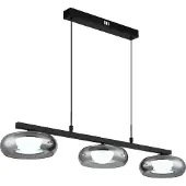 Globo Lampe pendante de conception Carlene Noir à 3 lumières
