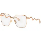 Roberto Cavalli Vrc103 Geometric Woman Glasses Doré 140/57 mm Femme