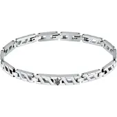 Maserati Iconic18.5 3 Cm Bracelet Argenté Homme