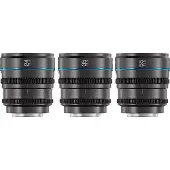 Sirui Nightwalker 24 35+55mm T1.2 S35 MF Cine Lens Bundle M4/3-Mou (Micro Four Thirds, APS-C / DX), Objectif, Gris