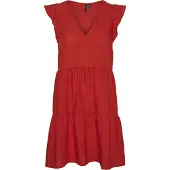 Vero Moda Kita Sleeveless Midi Dress Rouge M Femme