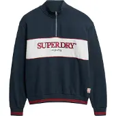 Superdry Country Club Loose Half Zip Sweatshirt Bleu 2XS Femme