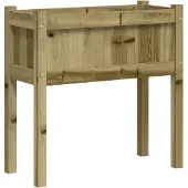 vidaXL Jardinières 2 pcs avec pieds bois de pin imprégné
