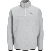 Jack & Jones Matty Logo Half Zip Sweatshirt Gris M Homme
