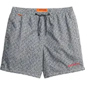 Superdry pour homme. M3010241A Maillot de bain noir imprimé sur toute la surface (XXL), Beachwear, Polister recyclé, Durable